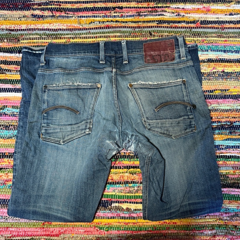 G-Star Raw Men’s Jeans 32x32 – Distressed Denim Straight Fit - Picture 6 of 8